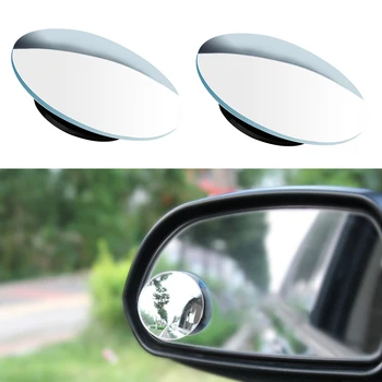 

LEEPEE 2 Pieces/Set Convex Mirror Clear View Car Rearview Mirror 360 Wide Angle for Car Vehicle Side Blindspot Blind Spot