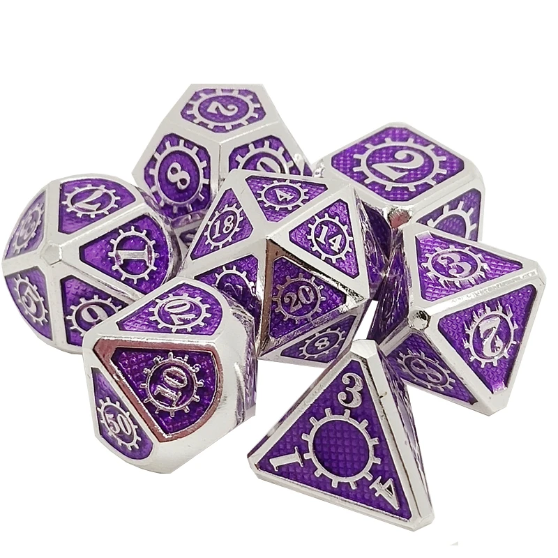 d6 d8 d10 d12 d20 dnd jogo de dados do metal de d & d