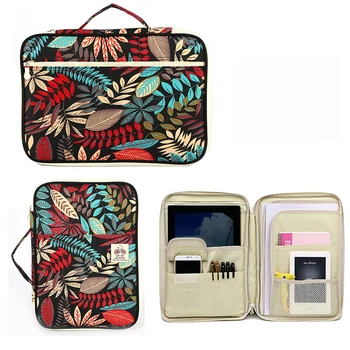 Cartella per File A4 borsa per Organizer per documenti grande armadio per Ipad custodia per ufficio carte con cerniera prodotto porta carte di cancelleria Padfolio