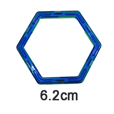 hexagon 1 шт. Магнитные DIY строительные блоки части строительные игрушки для малышей дизайнерские магнитные игрушки Магнитные модели строительные игрушки - Цвет: hexagon