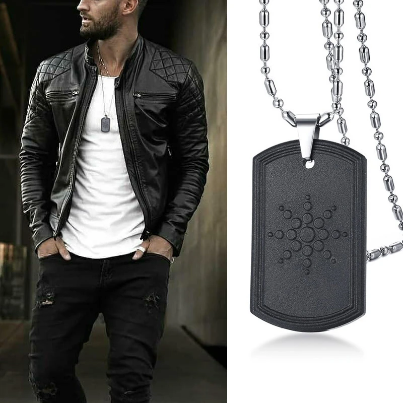 ヒップスターストリートファッション男ジュエリー量子スカラーマイナスイオンドッグタグペンダントネックレス男性宝石 Pendant Necklaces Aliexpress