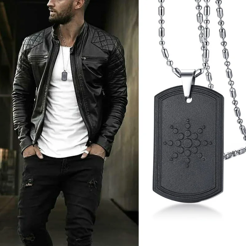 HIPSTER STREET FASHION MAN JEWELRY QUANTUM SCALAR NEGATIVE IONS DOG TAG PENDANT NECKLACE FOR MEN JEWELS | Украшения и аксессуары