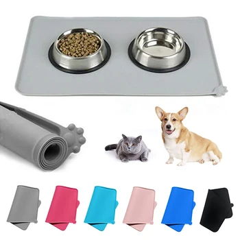 

Waterproof Pet Mat For Dog Cat Silicone Feeding Placemat Pet Litter Mat Food Pad Bowl Drinking Mat Easy Washing Pet Supplies K