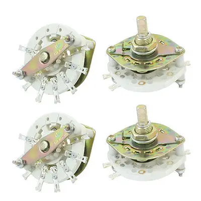 

4PCS 1P7T 1 Pole 7 Way Single Deck 8Pins Band Channael Rotary Switch