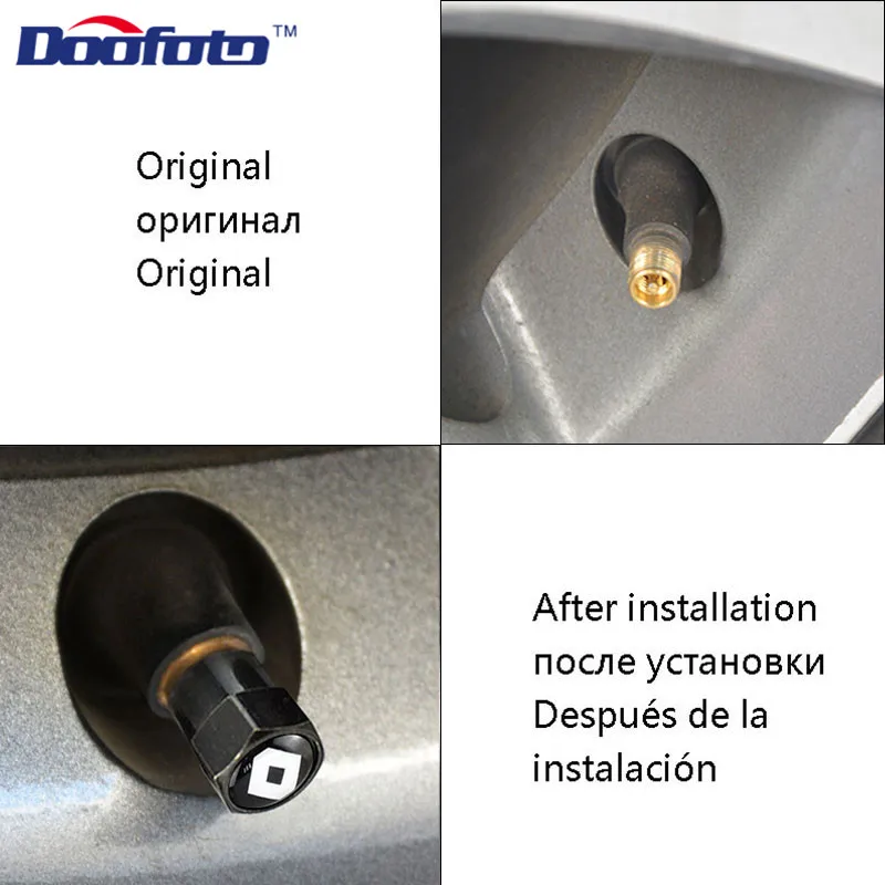 Doofoto 4x автомобильный колпачок вентиля шины для Renault Duster Megane 2 Megane 3 Clio Fluence Logan cap tur Laguna 2 Scenic 2 аксессуары, шапка