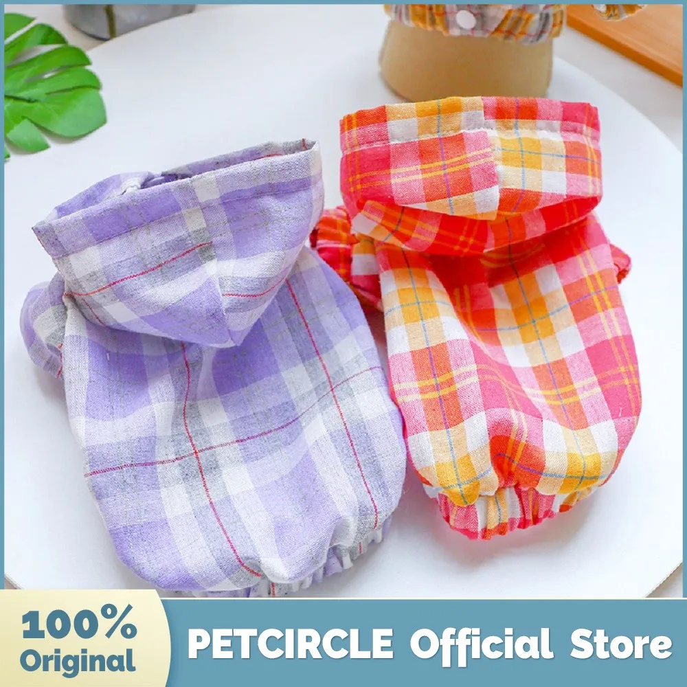PETCIRCLE Dog Clothes Summer Refreshing New Plaid Blouse Shirt For