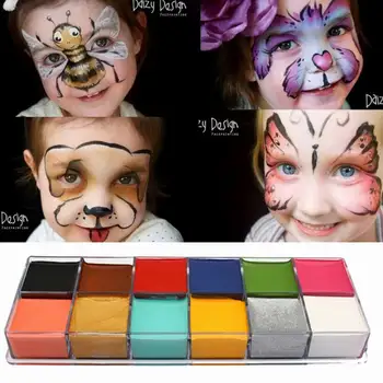

12 Colors Face Body Art Painting Body Paint Oil Painting Tattoo Makeup Cosmetic Bodypainting Halloween Party