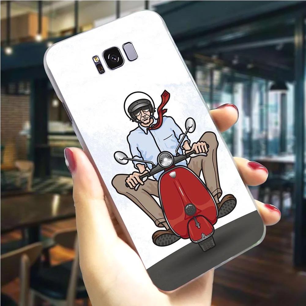 Чехол для телефона samsung S7 Vespa Scooter Cover Note 8 9 M10/M20/M30 Galaxy S6/S7 Edge S8/S9/S10 Plus S10e жесткий чехол - Цвет: K2526108