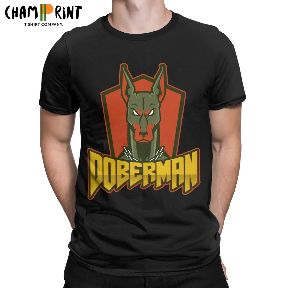

Hipster Doberman Angry Stare T-Shirts for Men Pure Cotton T Shirts Pinscher Pet Owners Dog Puppy Tees Graphic Printed Clothes