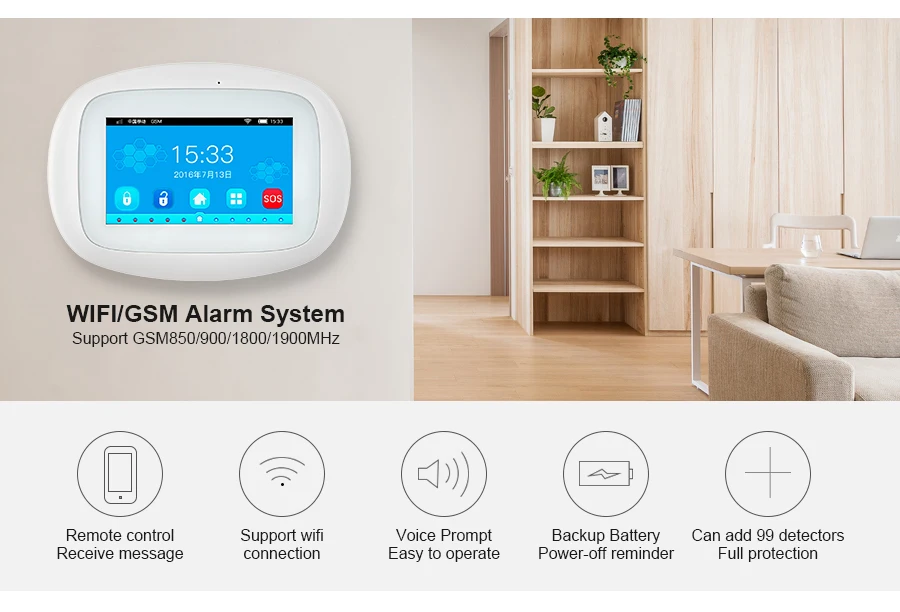 Touch screen WIFI GSM home alarm system - realspygadgtes.com