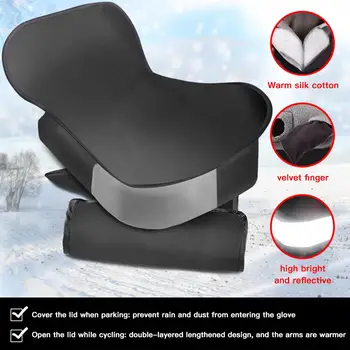 

1 Pair Universal Motorcycle Bike Handle Bar Gloves Winter Warm Scooter Quad Bike Windproof Handle Bar Gloves Protector Cover