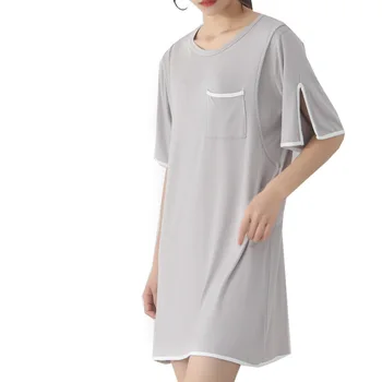 

Spring Summer Pregnancy Maternity Sleepwear Modal Nursing Pregnant Pajamas Breastfeeding Casual Nursing Short-sleeve Dress
