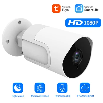 

Tuya Smart Life IP66 Waterproof WiFi Wireless Camera 1080P Home Security Outdoor IR Camera Two Way Audio Motion Detection