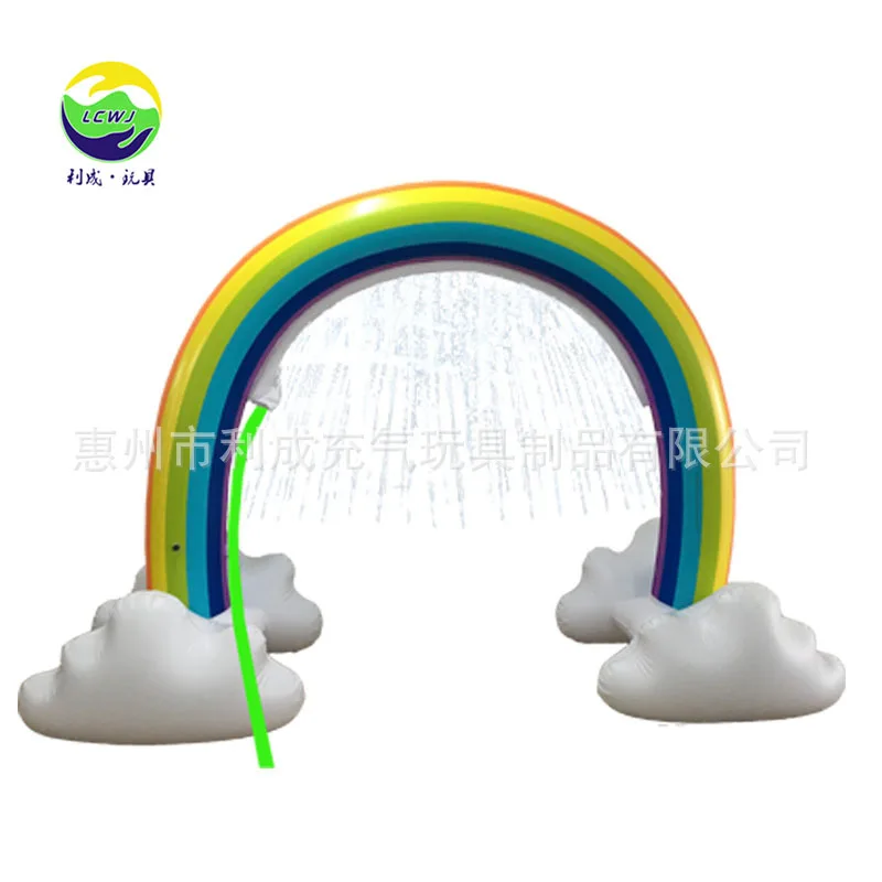 

2019 New Style Water Spouting Rainbow Inflatable Toy Inflatable Rainbow Water Spouting Family Water Toys Water Spouting Rainbow