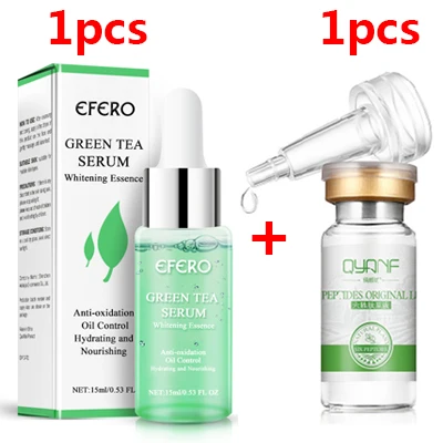 EFERO green tea Tree Эфирная Сыворотка для лица пептид коллаген сужает поры удаляет масло от акне контроль увлажняющая эссенция для лица - Вес нетто: 2Bottle