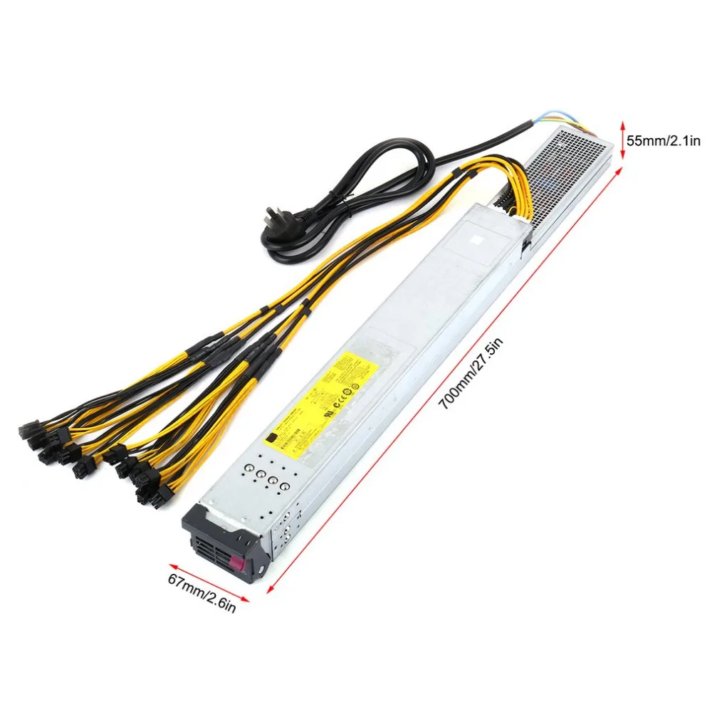 2450 Вт блок питания сервер PSU с готовой к использованию проводкой для Antminer Шахтерская машина