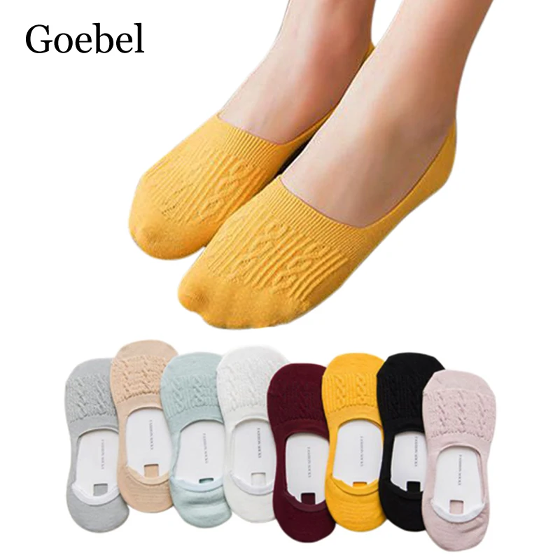 

4Pairs/lot=8pieces Boat Socks Female Shallow Mouth Invisible Socks Summer Ladies Silicone Slip Thin Socks Women