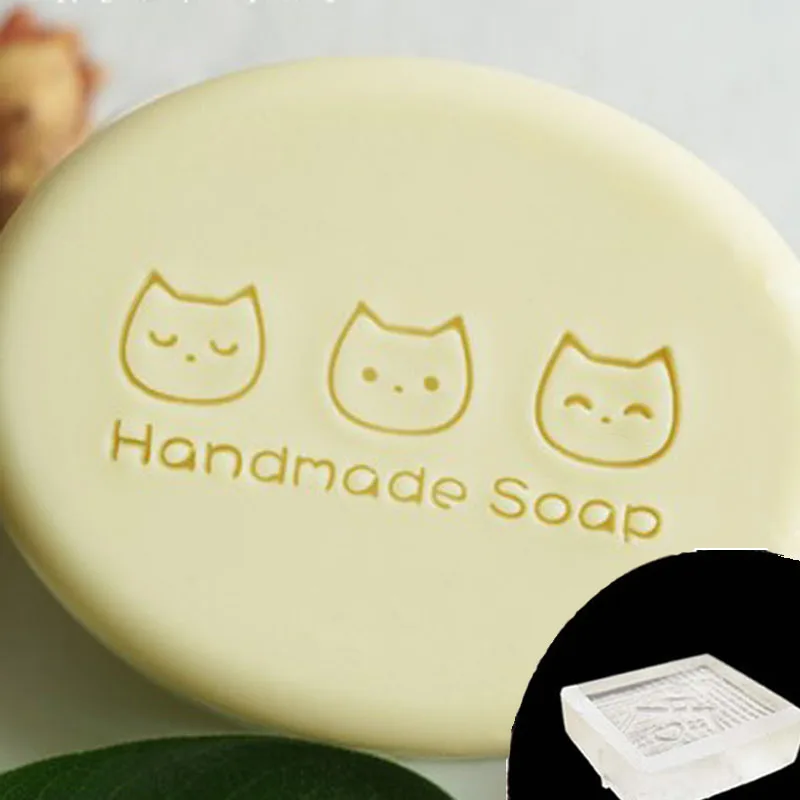 Transparent Acrylic Soap Stamp for Making Chapters, Lovely Animal Pattern, Home Cleaning, Natural Seal, DIY, 50x25mm