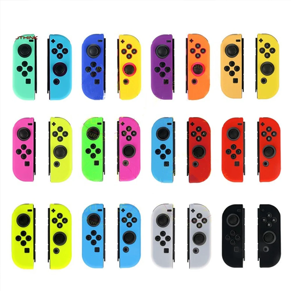 

Silicone Rubber Skin Case Cover For Nintend Switch JoyCon Controller For Nintendoswitch NX NS Thumb Grips Joystick Cap