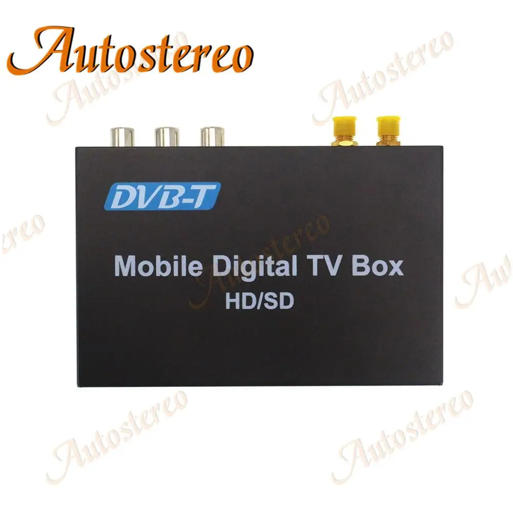 Автомобильный цифровой ТВ DVB-T MPEG-4 DVB-T2 ISOBT тюнер двойная антенна Приемник коробка