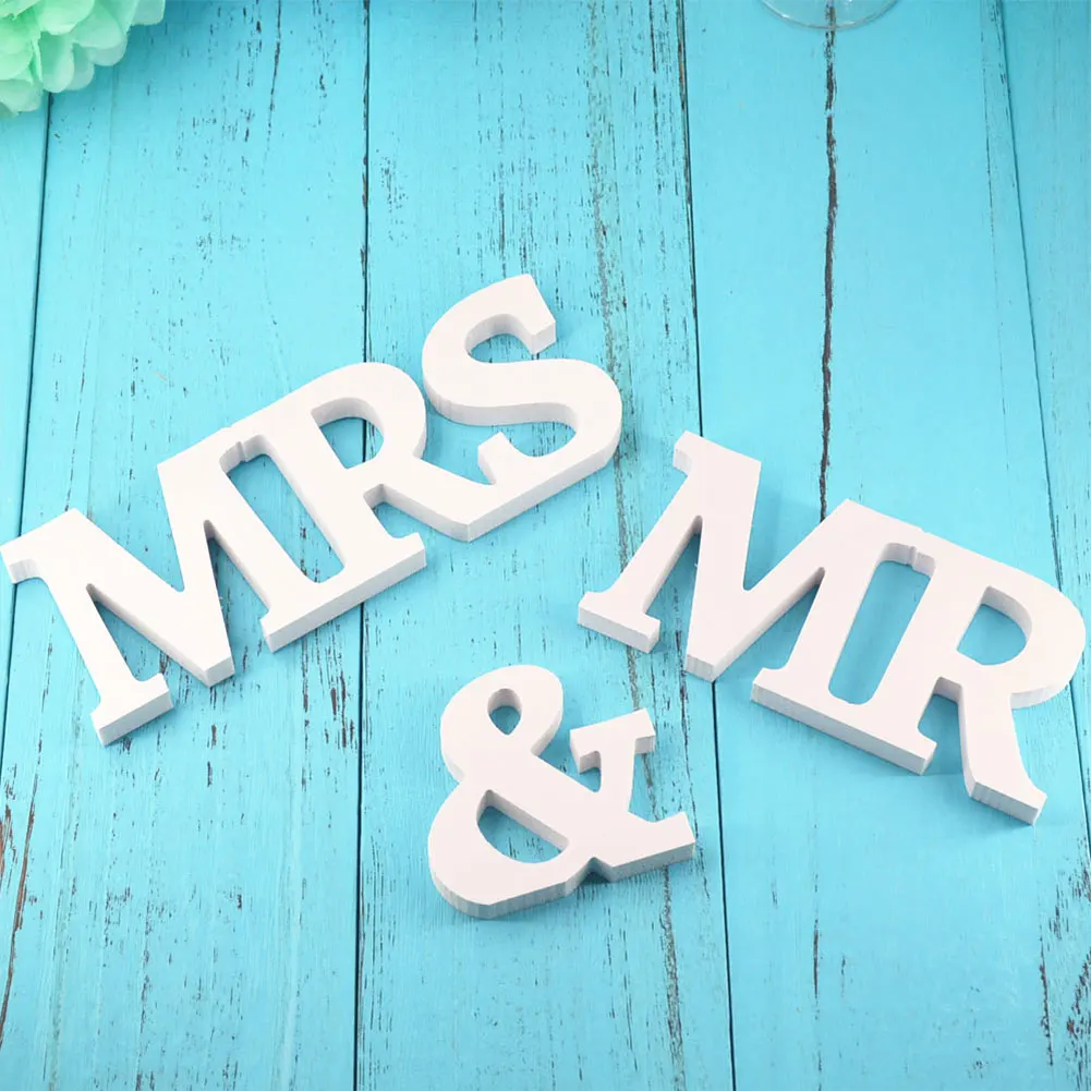

Crafts Wedding Bar Art English Alphabet Decorations Home Standing Mr And Mrs Sign Table Letters Wooden Modern Ornaments