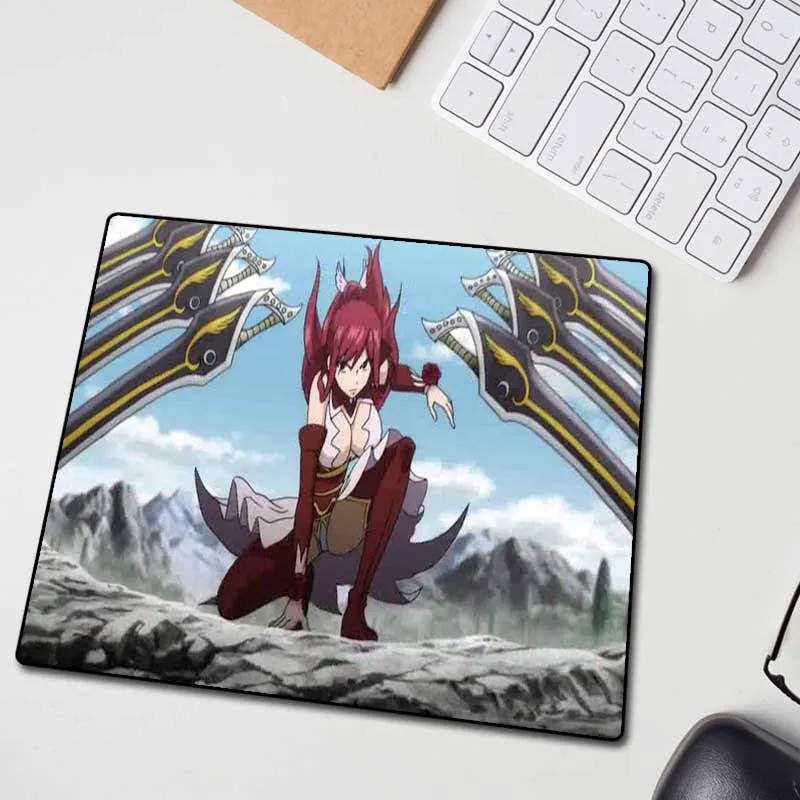 XGZ Anime Sexy Big Breasted Girl Custom Large Computer Desk Mat Black Lock Edge Fairy Tail Mouse Pa