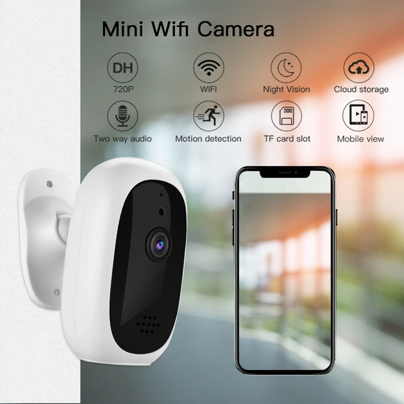 New-HD 720P Home Security Camera Intercom Night Vision Camera for Pet House Monitor EU Plug