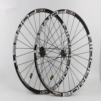 

RT MTB Mountain Bike Full Carbon Fiber 24MM Race DH/AM Thru-axis Wheel Five Sealed Bearings CNC Hub Wheelset Rims
