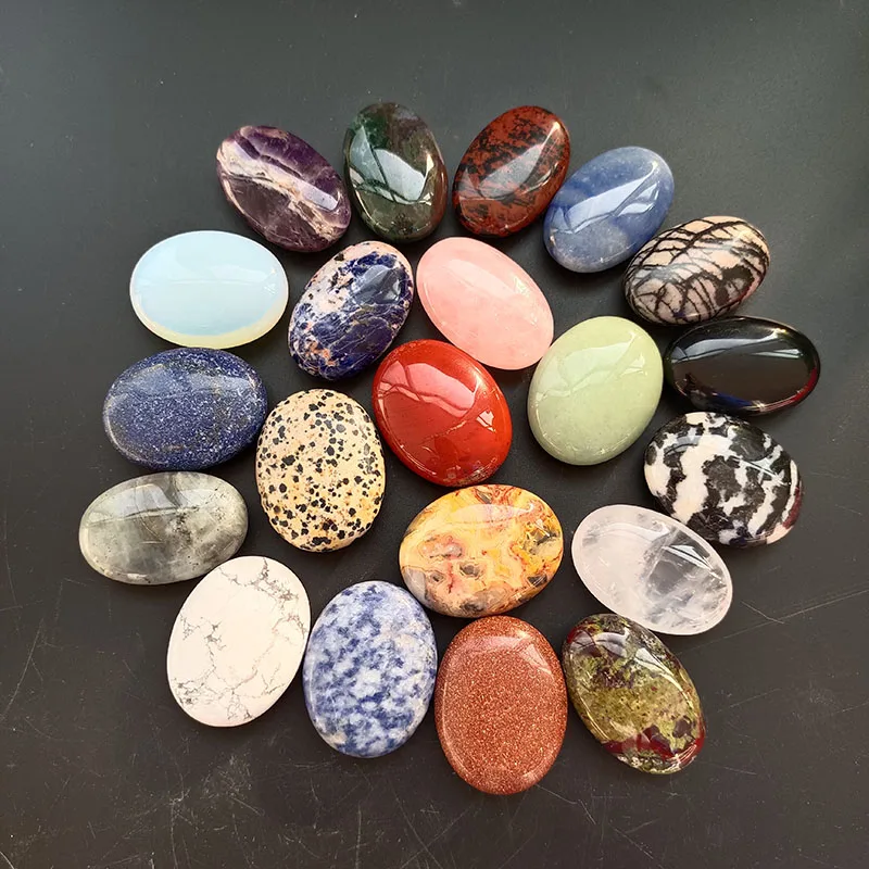 4 -4.5cm Rose Quartz Crazy Agate Palm Stones Natural Polished Crystal Pocket for Decoration and Gift WR | Дом и сад