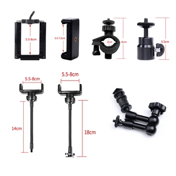 

Phone Mount Clip Phone Holder Magic Arm Camera Flash Hot Shoe Adapter for DSLR Monitor Tripod LED Light Camera Accessories
