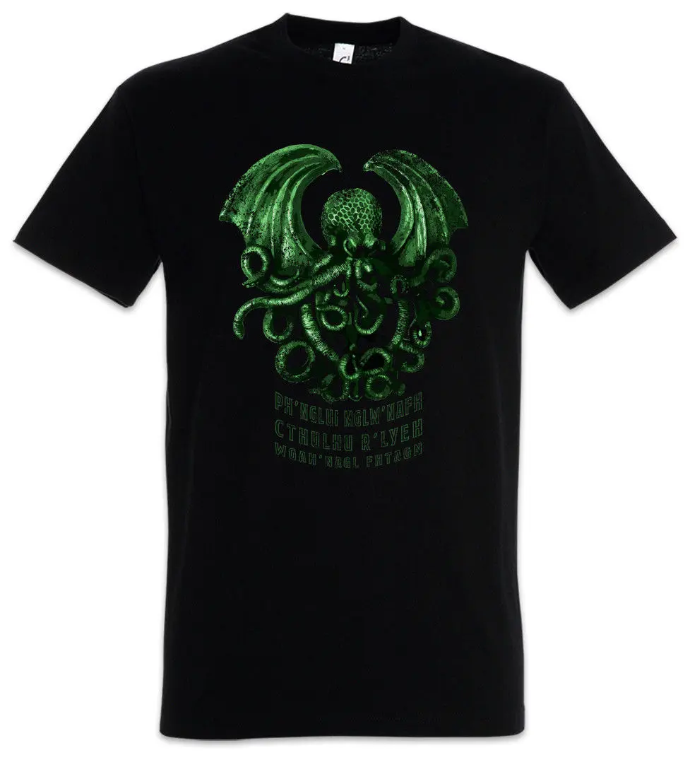 

Cthulhu R Lyeh T Shirt Wars Horror Arkham H P Lovecraft Miskatonic T Shirt Summer Short Sleeves Fashion T Shirt Free Shipping