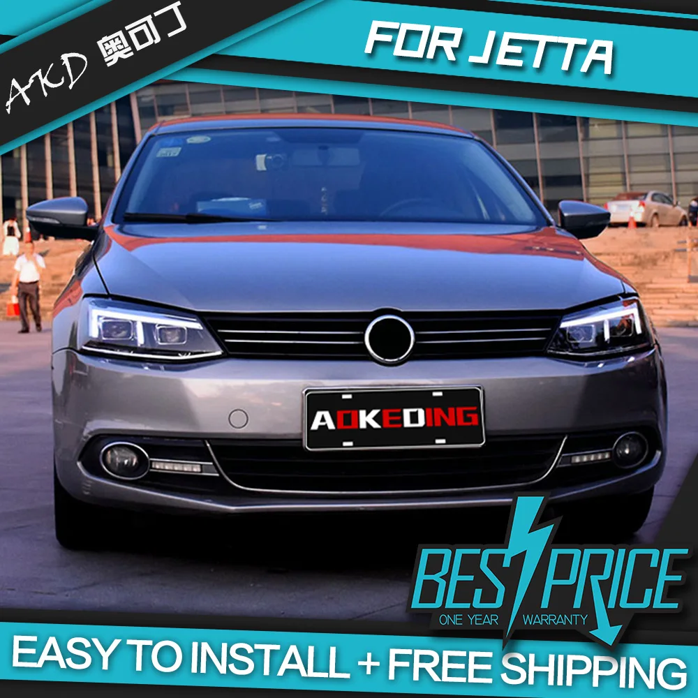 Автомобильный Стильный чехол для фары VW Jetta 2011- Jetta Mk6 светодиодный фонарь светодиодный DRL H7 D2H Hid Angel Eye Bi Xenon