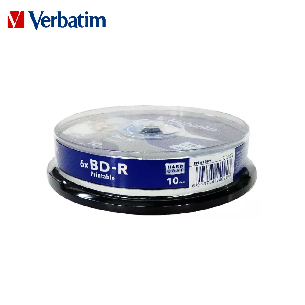 Оригинальный дисковый диск Verbatim 6X blu Ray с объемом памяти 25 Гб без печати