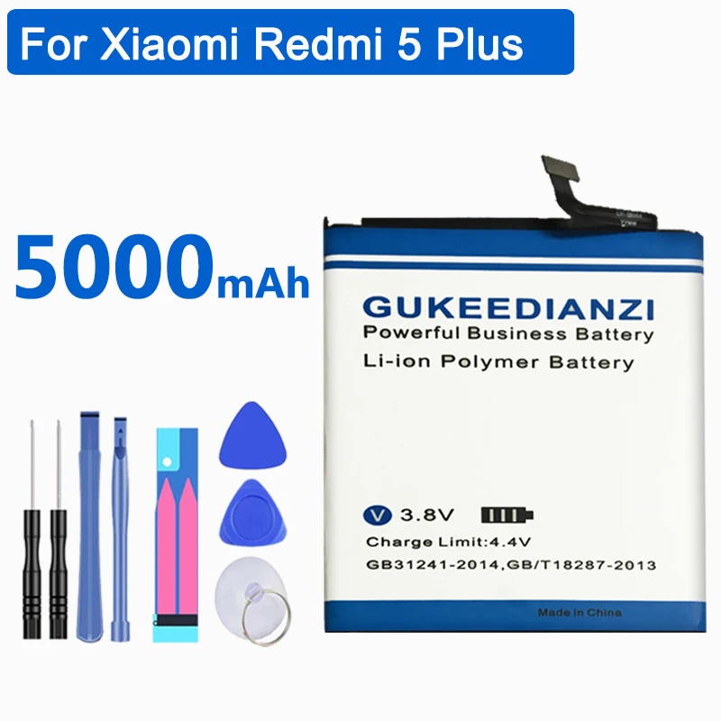 Аккумулятор GUKEEDIANZI BN44 для Redmi 5 Plus 5000 мАч Xiaomi мобильный телефон литий ионный