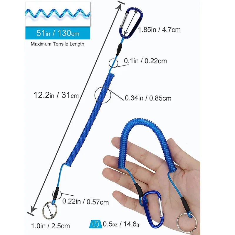 Description Picture 5 of itemCrazy Shark 1pcs Fishing Ropes Fishing Tools Boat Camping Fishing Lanyards Spring Coil Secure Lip Grips Pliers Tackle Tool