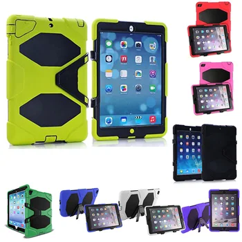 

Heavy Duty Shockproof Protective Hard Case Kids Safe Luxury Stand Silicone Rubber Armor Back Cover for iPad Air 2 JR Deals