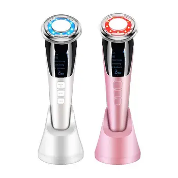 

EMS Facial Massager RF Micro Current Sonic Vibration Wrinkle Remover Hot Cool Ultrasonic Face Lifting Beauty Device Deep Cleaner
