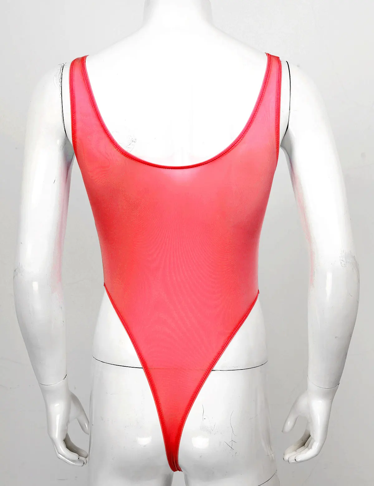 2021 Men One Piece Swimsuit Sexy Sissy Lingerie Bodysuit Sleeveless