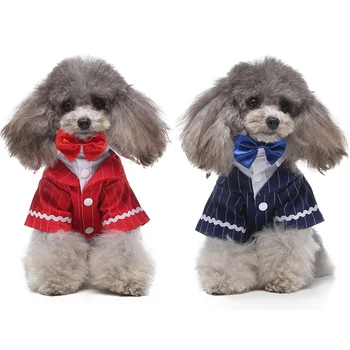 

Dog Plaid Shirt Gentleman Dog Clothes Wedding Suit Formal Shirt For Small Dogs Bowtie Pet Outfit Christmas Costume For Cats#