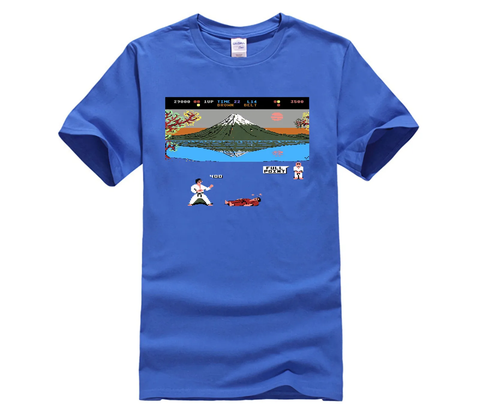 Международная Игра в стиле каратэ, футболка, коммодор, 64 спектра, игровая, C64, мужская, уникальная,, Модная хлопковая футболка для мужчин