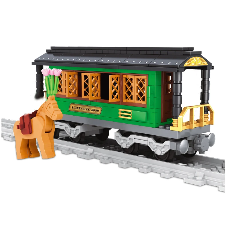 Цена AUSINI модели поездов, строительные блоки, игрушки для детей, фигурка рыцаря, кирпичи, строительство Городской железной дороги, пластиковая де...