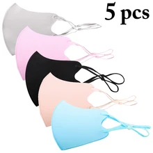 5 шт. маска от пыли УФ-защита дышащая охлаждающая маска для рта унисекс маска для рта и лица маска для лица крышка