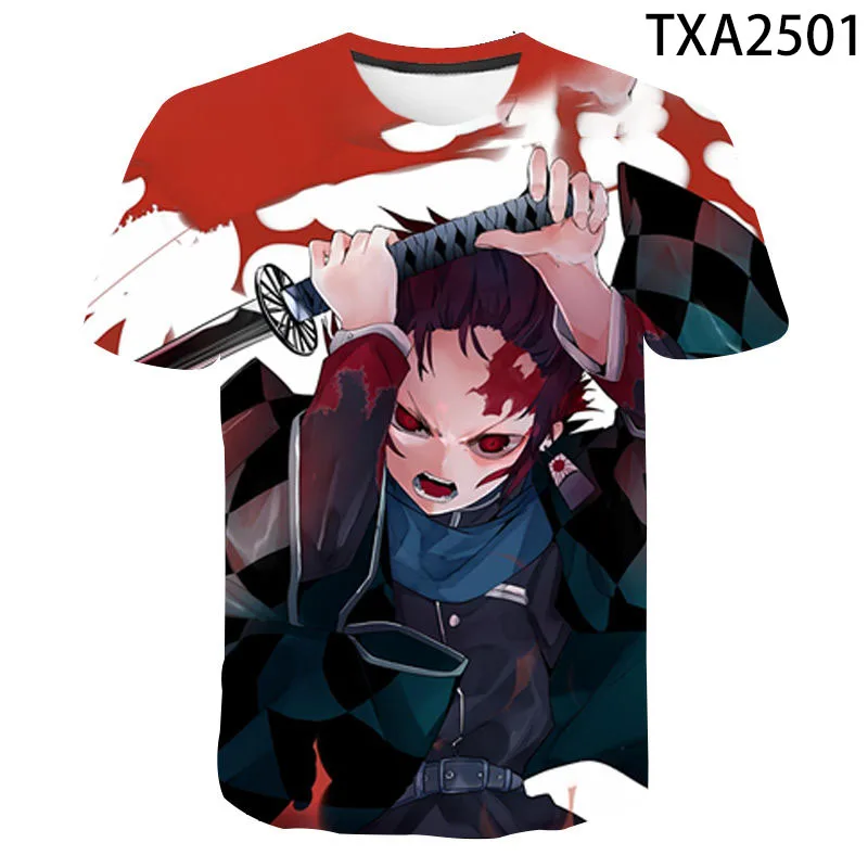 Anime T Shirt Demon Slayer Kimetsu no Yaiba Cosplay Men Women Children Kamado Tanjirou Nezuko sword Tee Cool | Мужская одежда