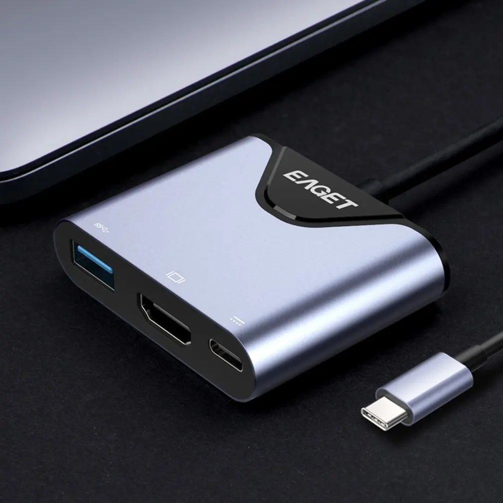 3 в 1 type-C USB HDMI интерфейсный кабель адаптер конвертер внешняя Видео Графика расширение для ноутбуков компьютеры ТВ