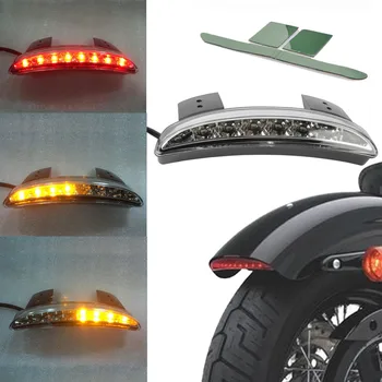 

Motorcycle Rear Fender Tailing Edge LED Brake Tail light Turn Signal Light For Harley Sportster XL 883 1200 Clear Lens