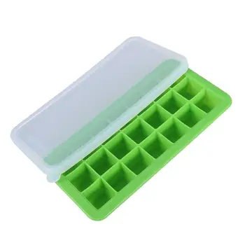 

2 Pcs 21-Grid Silicone Ice Cube Trays with Lids Creative Food-Grade Ice Cube Mold for Bars Kitchens Beverage Liquid