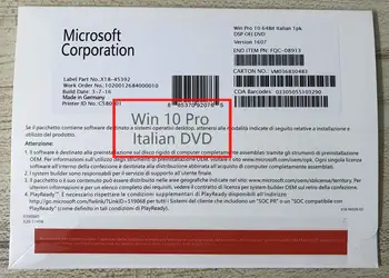 

Multilanguage Microsoft Windows 10 Pro Operate System Product Key OEM COA License Include DVD 64 Bit 1 Device English Version