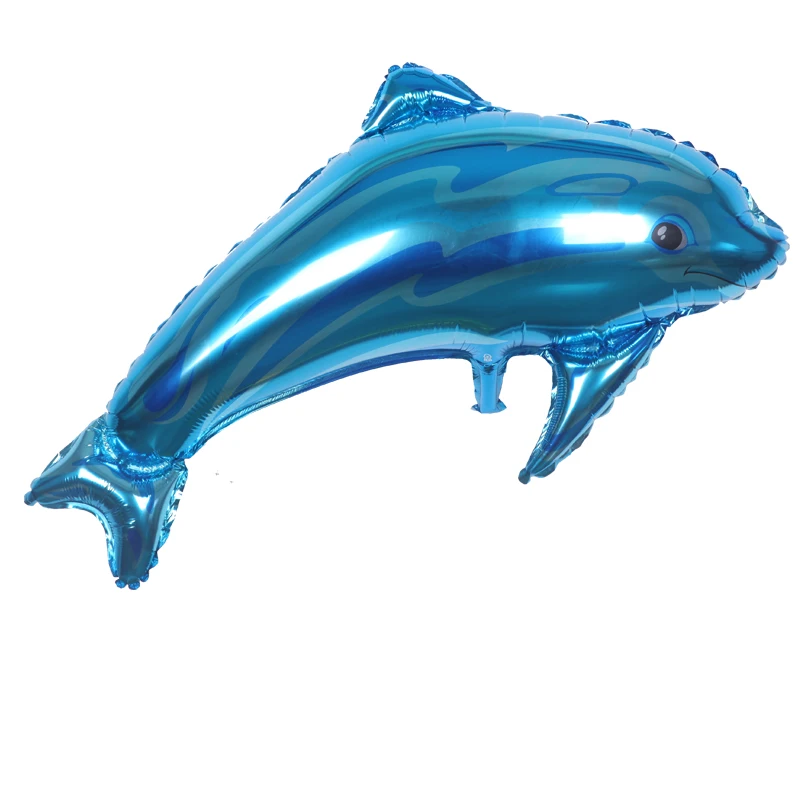 32 дюйма Прекрасный Дельфин фольгированные гелиевые шары шарики для день рождения вечерние свадебные украшения воздушные шары для праздника вечерние поставки 1 шт - Цвет: Синий