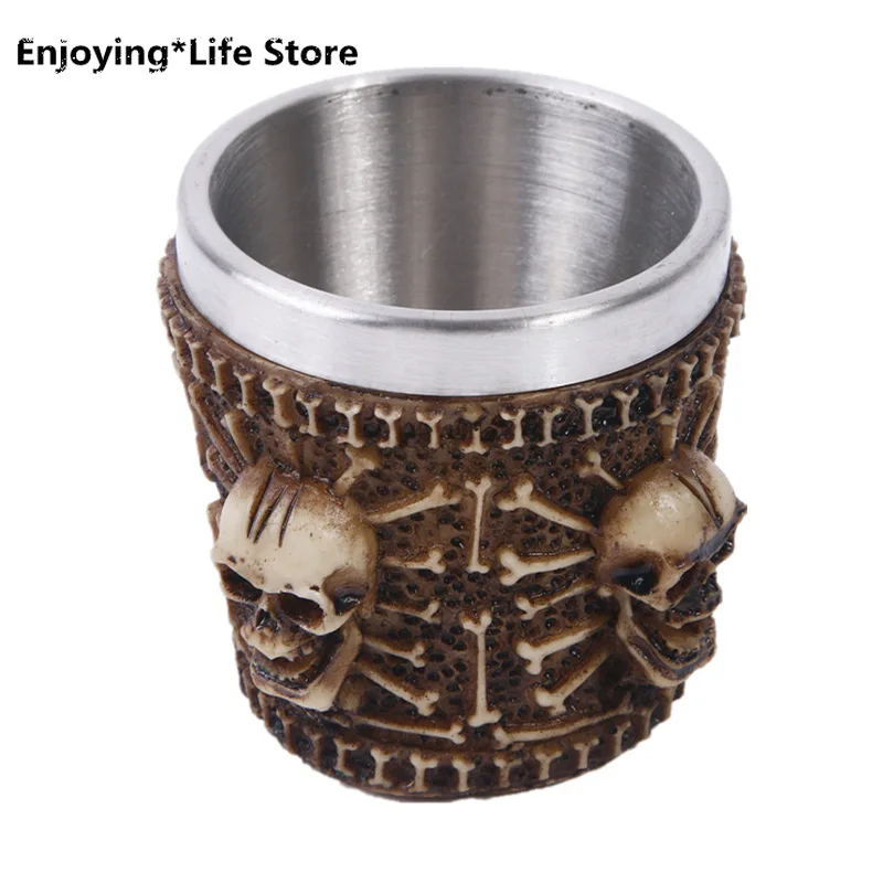 Coffee Mugs Creative Resin Skull Mug Stainless Steel Cup Tea Cup Home