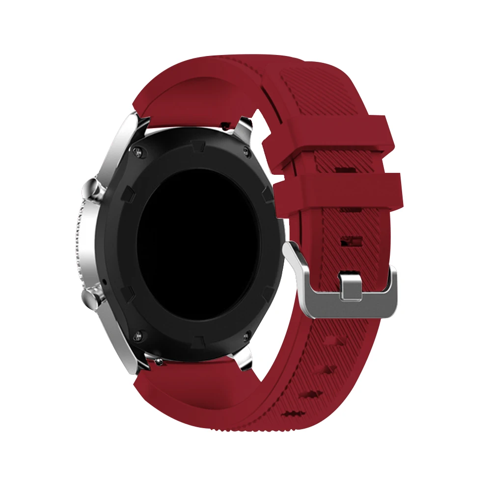rose red galaxy watch active 2 strap For Galaxy watch 46mm 42mm active 2 40mm 44mm Samsung gear S3 Frontier strap amazfit bip 22mm 20mm - Цвет ремешка: rose red